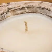 Свеча в кокосе, 20х20х7 см, цв. белый