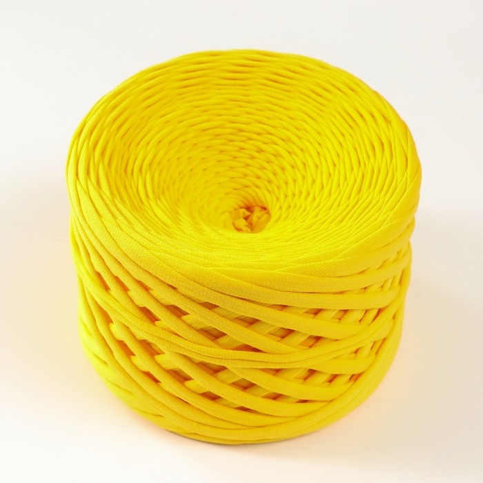 Трикотажная пряжа, ширина 7-9 мм, 100м/295 гр&plusmn;10% (19 - манго)