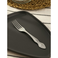 Вилка столовая &laquo;Тройка&raquo;, h=19,5 см, толщина 2 мм, цвет серебряный