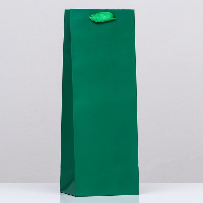 Пакет под бутылку &laquo;Зелёный&raquo; 13 x 36 x 10 см, 1 шт.