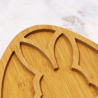 Менажница, набор 2 шт., дерево &laquo;Посуда: пасхальные животные&raquo;, заяц 30х24 см., цыпленок 30х24 см.