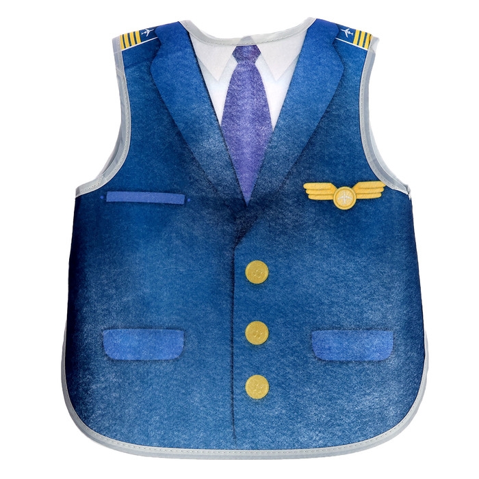 Набор пилота &laquo;Лётчик&raquo;, с текстильным жилетом, 4 предмета
