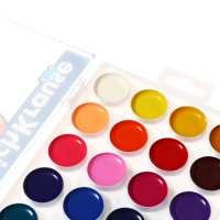 Акварель 24 цвета ErichKrause "Jolly Friends", медовые, УФ-фильтр, матовые насыщенные цвета, пластиковая коробка с европодвесом