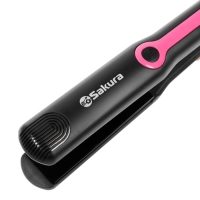 Выпрямитель Sakura SA-4516P, 35 Вт, тефлоновое покрытие, 90х27 мм, 200&ordm;С, розовый