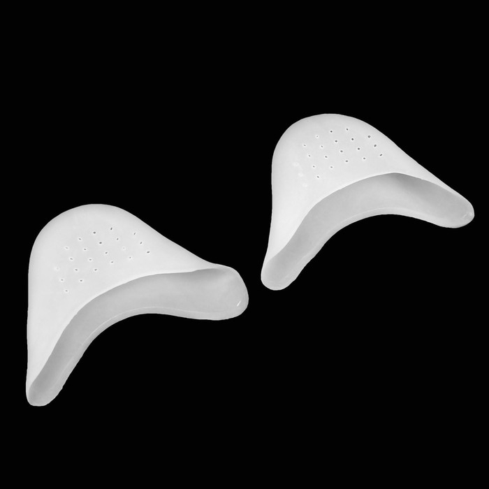 Подследники на пальцы ног, дышащие, силиконовые, 9 &times; 9 см, пара, цвет белый