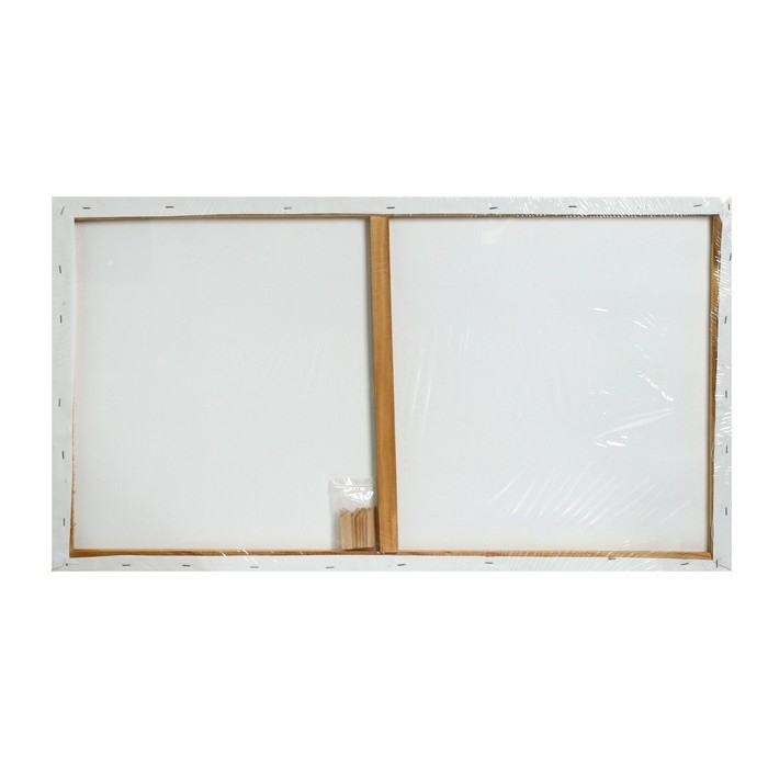 Холст на подрамнике, хлопок 100%, 1,6 х 50 х 90 см, акриловый грунт, среднезернистый, 380 г/м&sup2;