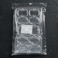 Форма для конфет и шоколада &laquo;Рамочка&raquo;, 10 ячеек, 20&times;12&times;2,5 см, цвет прозрачный