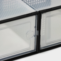 Коробка для хранения обуви с дверцей Доляна Large size, 26&times;33,5&times;16,5 см, 2 шт