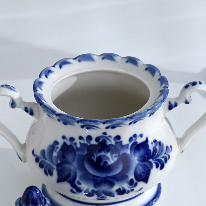 Сахарница &laquo;Елена&raquo;, 13&times;10&times;16 см, гжель