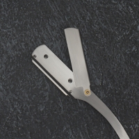 Опасная бритва, шаветт, без лезвия, 13,3 &times; 21 &times; 2,8 см, стальная, цвет серебристый