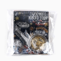 Монета новогодняя &laquo;Новогодняя&raquo; на Новый год, микс, диам. 4 см