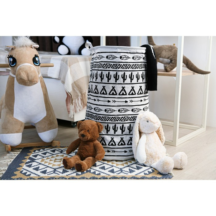 Корзина для белья Доляна &laquo;Мексика&raquo;, 35&times;35&times;60 см