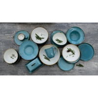 Тарелка фарфоровая глубокая Magistro &laquo;Церера&raquo;, 1,1 л, d=22 см, цвет голубой