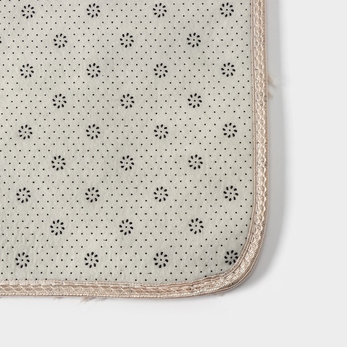 Коврик Доляна &laquo;Пушистик&raquo;, 50&times;80 см, цвет бежевый