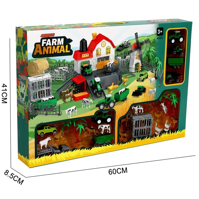 Парковка &laquo;Ферма&raquo;, амбар, вольеры, транспорт, животные