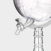 Башня пивная с воронкой &laquo;Земной шар&raquo;, 1,9 л, цвет серебристый