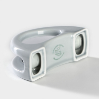 Салфетница фарфоровая &laquo;Акварель&raquo;, цвет светло-серый