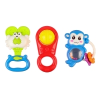 Набор погремушек &laquo;Радость малыша&raquo;, с эластичными деталями, 3 шт, цвет МИКС, Крошка Я