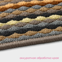 Коврик влаговпитывающий придверный Доляна &laquo;Цветная косичка&raquo;, 47&times;77 см