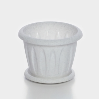 Горшок с поддоном &laquo;Фелиция&raquo;, 400 мл, цвет мраморный