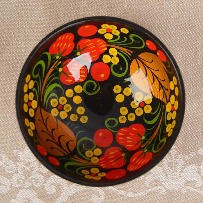 Набор &laquo;Розетка с ложкой&raquo;, 10&times;4&times;10 см, хохлома