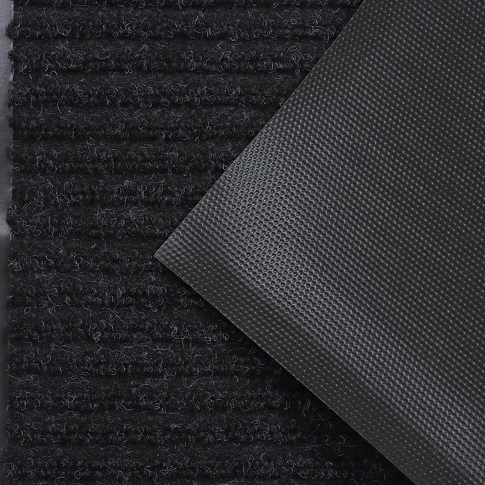 Коврик влаговпитывающий придверный с окантовкой Доляна &laquo;Стандарт&raquo;, 40&times;60 см, цвет чёрный