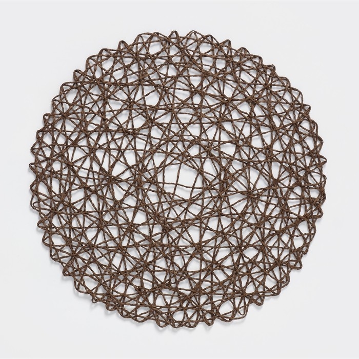 Салфетка сервировочная на стол Доляна &laquo;Одуванчик&raquo;, d=38 см, цвет коричневый