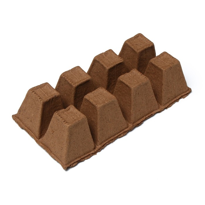 Торфяная кассета, 8 ячеек по 200 мл, 7 &times; 7 см, набор 3 шт.