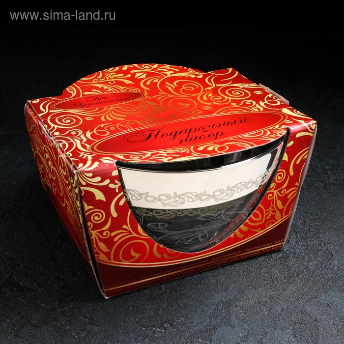 Набор салатников &laquo;Флора&raquo;, 3 предмета: 0,25 л, 0,8 л, 1,75 л, с гравировкой, цвет напыления золотой