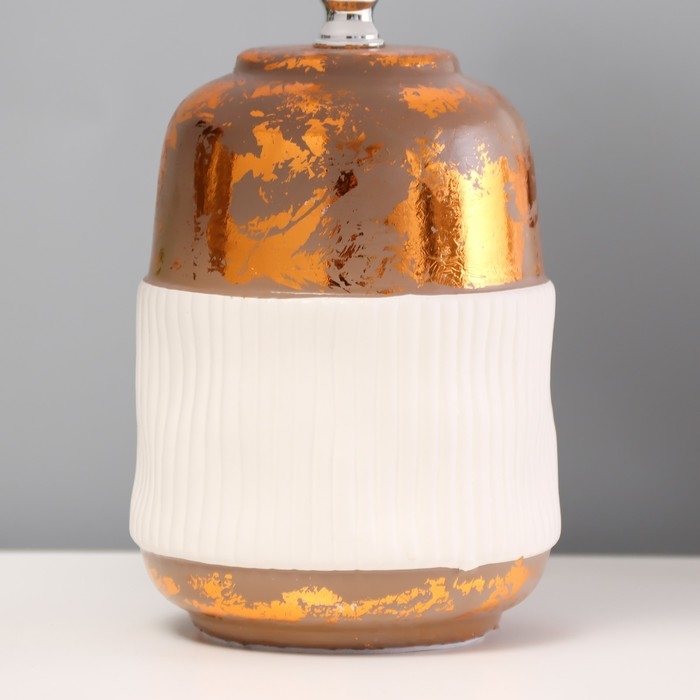 Настольная лампа "Ганна" Е14 40Вт бежевый медный 20х20х33см