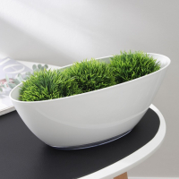 Горшок с поддоном &laquo;Лодочка&raquo;, 3 л, цвет белый