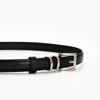 Ремень жен 03-01-02-01, Июнь2502, 2*0,3*110 см, без винта, пряж металл, 1 прокол, черный