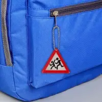 Светоотражающий элемент &laquo;Знак&raquo;, двусторонний, 6&times;4.3 см, белый, красный