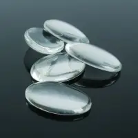 Кабошон стекло, овал 18&times;25 мм (набор 5 шт.), цвет прозрачный