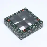 Коробка для 4 конфеты, &laquo;23 Февраля&raquo; 12.6&times;12.6&times;3.5 см