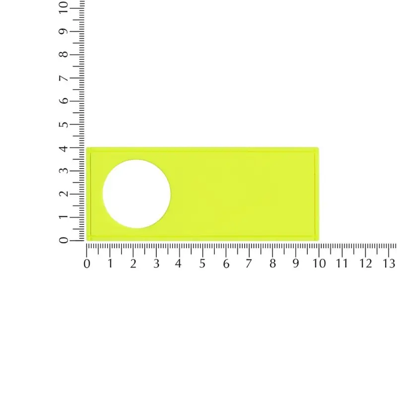 Лейбл из ПВХ с вырубкой &laquo;Круг&raquo;, желтый неон