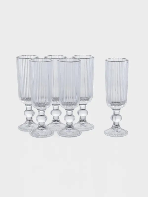 Набор бокалов для шампанского "Грани" 150 мл, 6 шт, р-р 1й шт 5,5х18,5 см