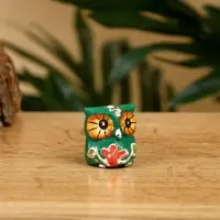 Набор сувенирный "Совята" дерево H 4, 3, 2 см, цв. зелёный