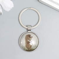 Брелок стекло "Ёжик в тумане" 5,7х2,7 см