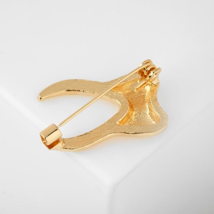 Брошь &laquo;Зуб&raquo;, цвет золото