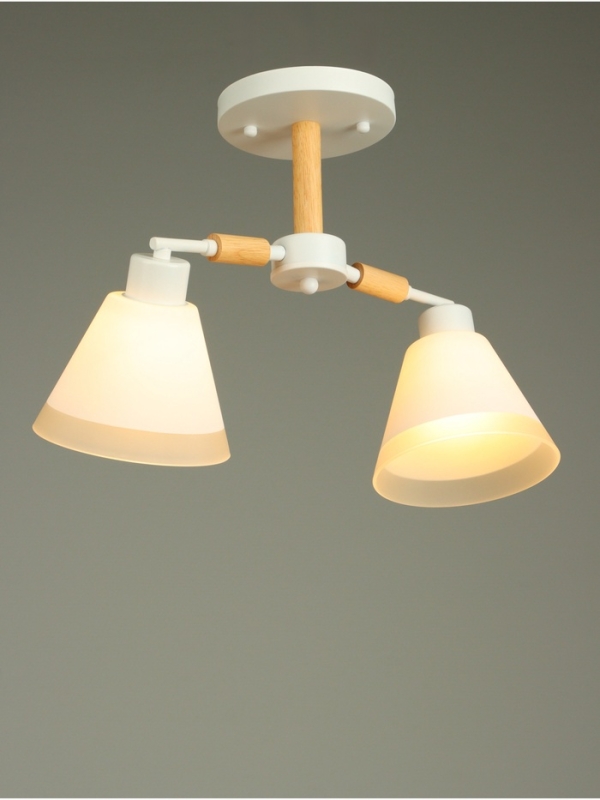 Люстра "Вудли" 2хЕ27 40Вт белый 45х16х29 см