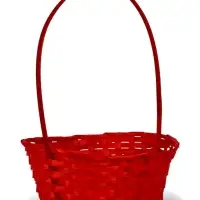 Набор корзин 3 шт 22х18x10 24х19x10 27х21x10 см ручка h=24/26/28 см Розовый