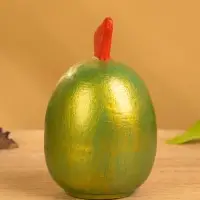 Деревянная кукла кокеши "Цыпленок" цв. зелёный, 6х6х9 см