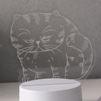Светильник "Толстый кот" LED RGB от сети RISALUX 9,5х16,7х16 см