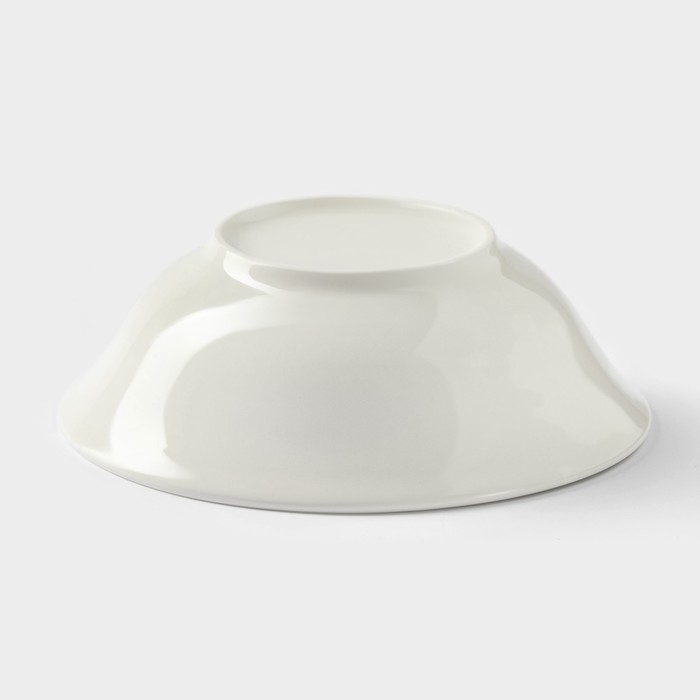 Тарелка глубокая фарфоровая Доляна White Label, 350 мл, d=15 см, цвет белый