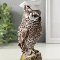 Фигура "Филин ученый", высота 14 см, коричневый