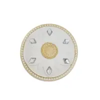 Крючок для штор CAPPIO KS032, d=98 мм, цвет белый с золотом, 2 шт