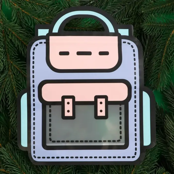 Пакет подарочный, &laquo;Портфель&raquo;, с zip-lock застежкой, 24&times;28+8 см