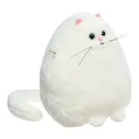 Мягкая игрушка "Котик", белый, 28 см