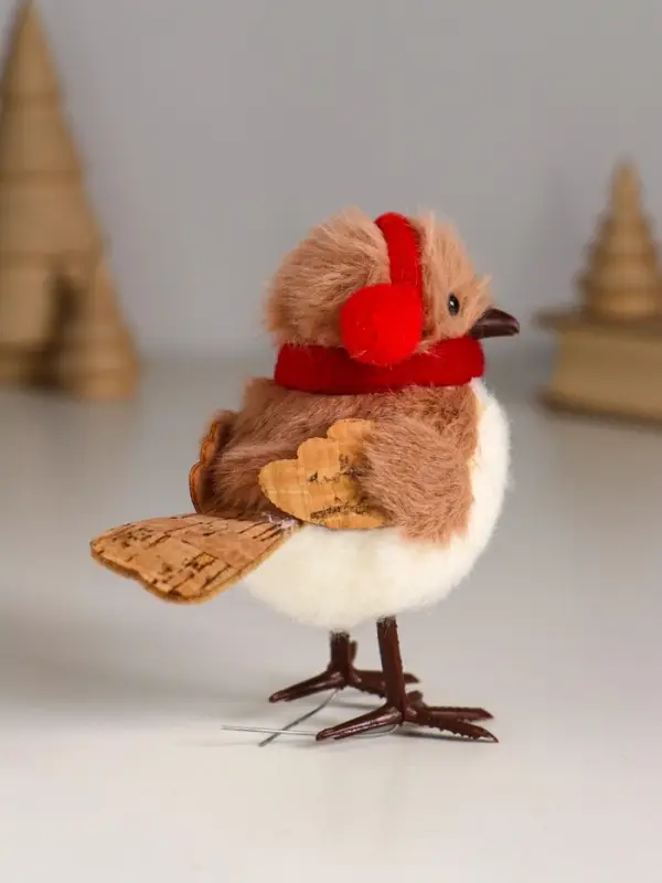 Сувенир "Птичка в наушниках и шарфике" 9,5х5,5х10,5 см